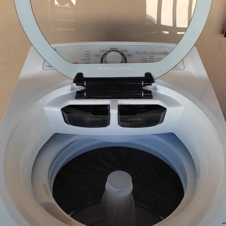 Lavadora Brastemp higienizada internamente